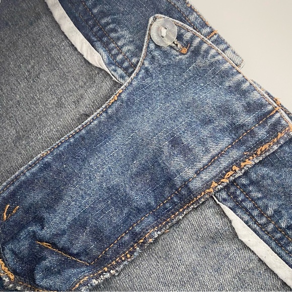 Y2K Denim Skirt w Suede Lace Up Waist - Picture 6 of 6